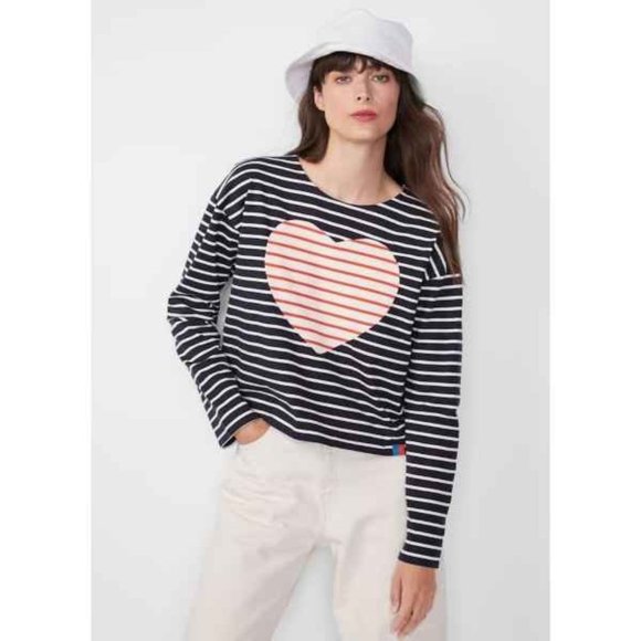 KULE Tops Kule The Piece Love Boyfriend Tee In Navycream Poshmark